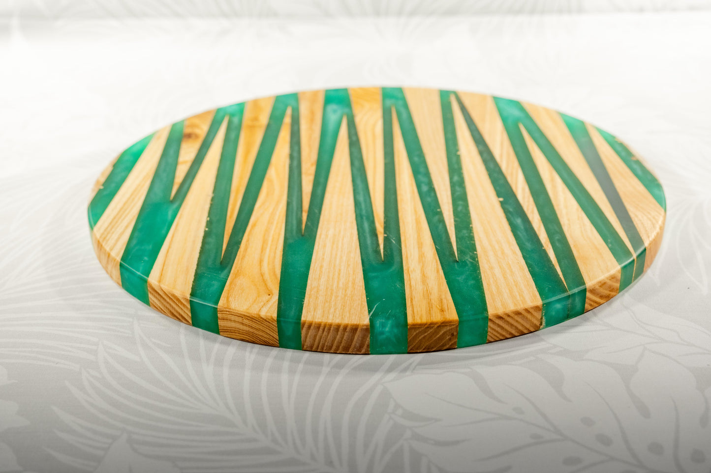 Round green cutting board