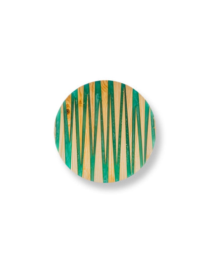 Round green cutting board