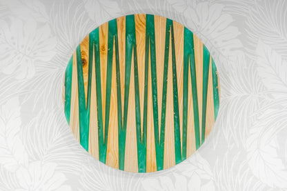 Round green cutting board