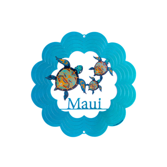 Maui Turtle family Wind Spinner 12 inch