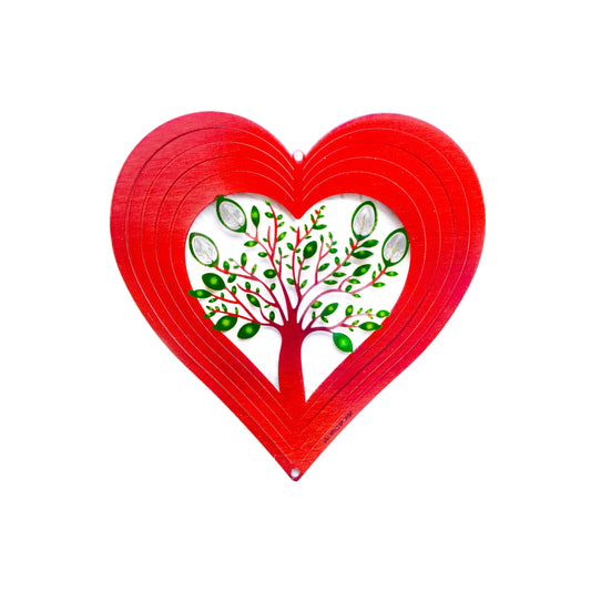 beautiful red heart tree of life 12 in