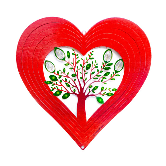 beautiful red heart tree of life 15 in