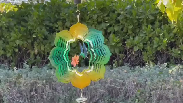 Hummingbird Garden Kinetic Wind Spinner
